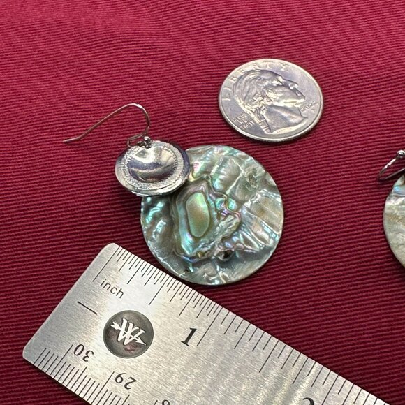Nine West Abalone & Silver-Tone Disc Fishhook Earrings - Picture 13 of 13
